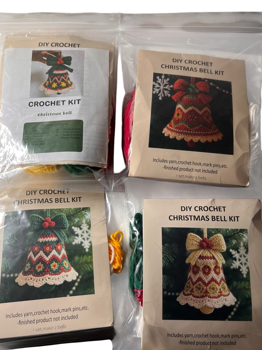 DIY Crochet Christmas Bell Kit 
4 kits
Start now!!!😁